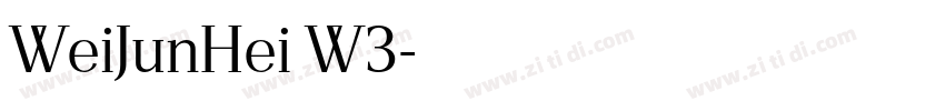WeiJunHei W3字体转换